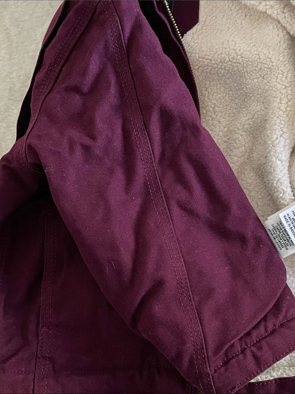 Berne Kids' Hooded Jacket in Burgundy SZ 3T